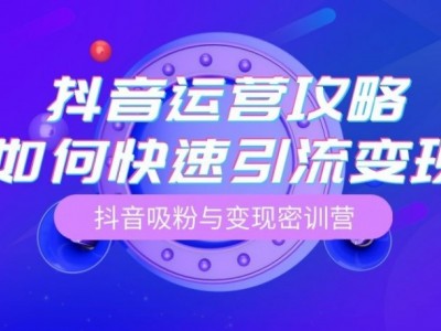 抖音吸粉与变现密训营