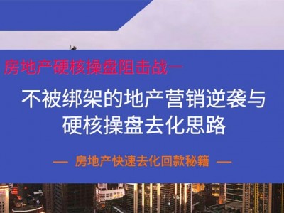 房地产硬核操盘阻击战-不被绑架的地产营销逆袭 与硬核操盘去化思路